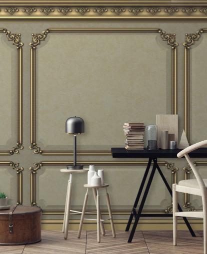 papel de parede do painel de cor bege e dourado papel de parede do painel de cor bege e dourado