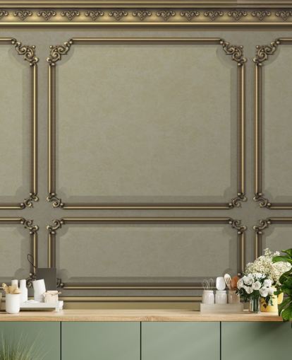 Beige und Goldfarben-Tapete Beige und Goldfarben-Tapete