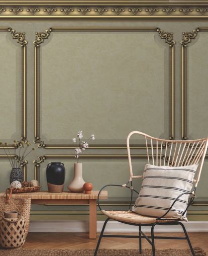 Beige und Goldfarben-Tapete