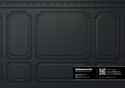 Almost Black Panel Wallpaper | Wallsauce UK