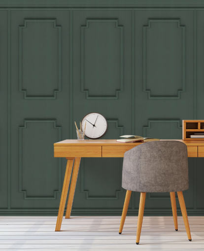 papel pintado de panel verde oscuro papel pintado de panel verde oscuro