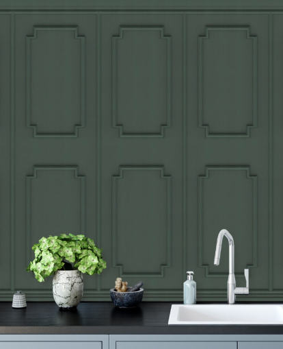 mørkegrøn panel tapet mørkegrøn panel tapet