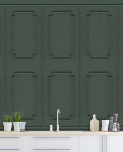 papel pintado de panel verde oscuro papel pintado de panel verde oscuro