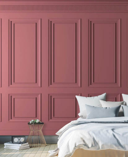 roze paneelbehang met schaduw