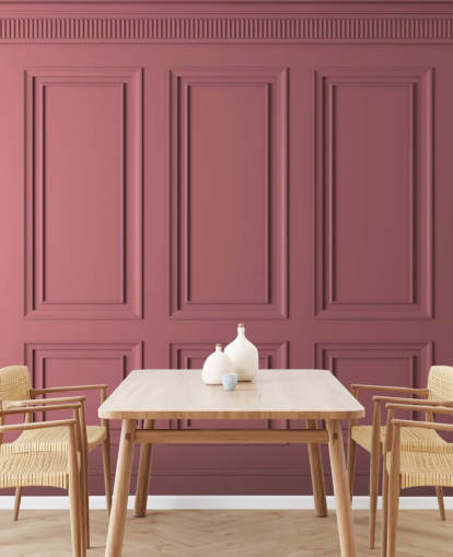 roze paneelbehang met schaduw