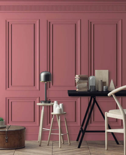 papier peint panneau rose avec ombre