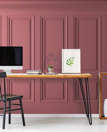 papel pintado panel rosa con sombra