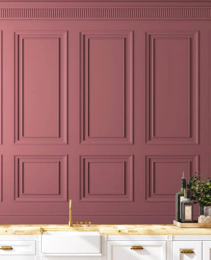 papel pintado panel rosa con sombra