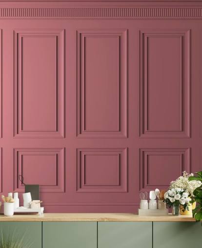 papel pintado panel rosa con sombra