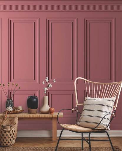 roze paneelbehang met schaduw