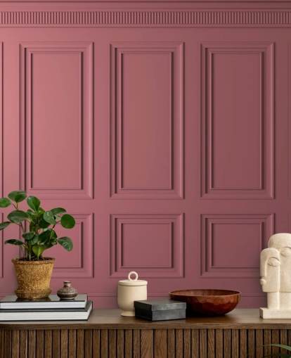 papel pintado panel rosa con sombra