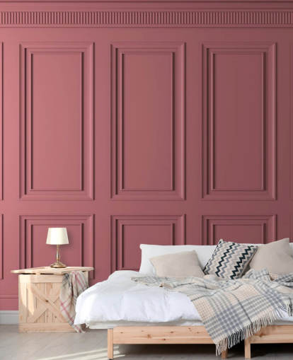 roze paneelbehang met schaduw