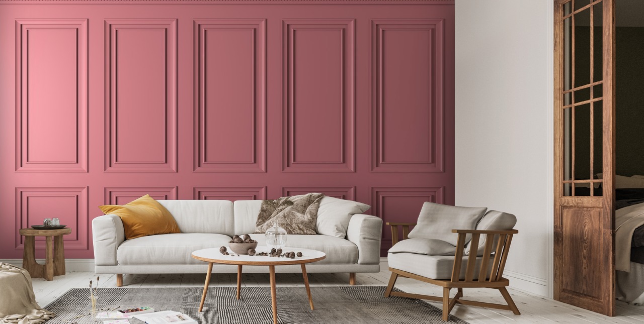 Pink Panels Wallpaper Wallsauce UK