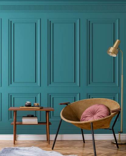 retângulo verde-azulado e papel de parede de painel quadrado