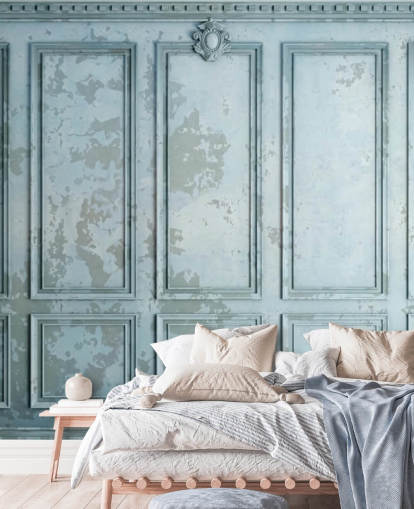 Blass Duck Egg Blue individuelle Paneeltapete namens Duck Egg Panel für Wohn- und Schlafzimmer