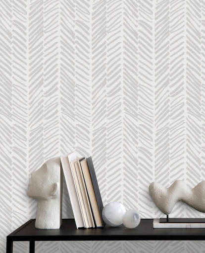 beige muokattava kuvioitu taustakuvamaalaus nimeltään Beige Herringbone olohuoneisiin, käytäviin ja mutahuoneisiin