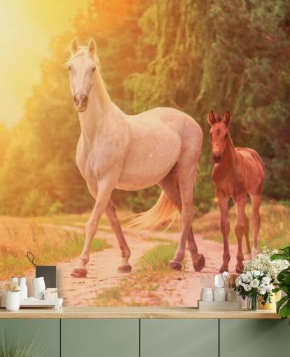 Mutter und Kind Pferd Wallpaper