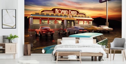 American Diner Wallpaper Arrived Figline Valdarno 1950 American