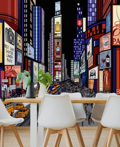 colourful abstract times square wallpaper