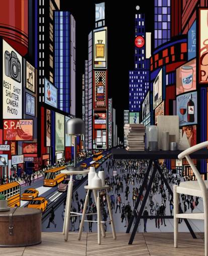 papel pintado colorido abstracto times square papel pintado colorido abstracto times square