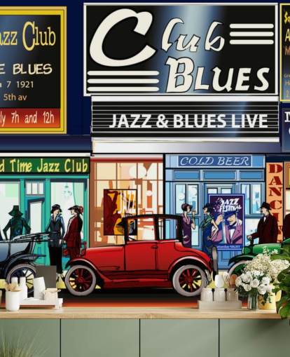 Old New York Music Hall Fronts Wallpaper