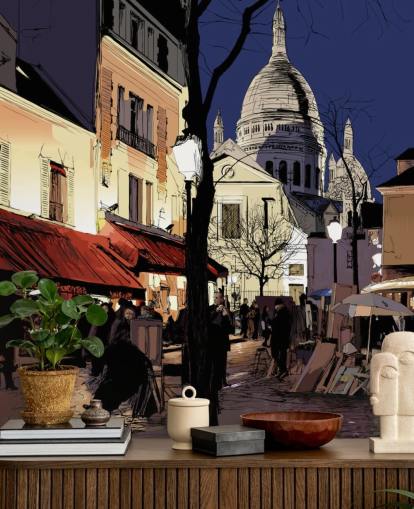 Papier Peint Fresque Rue de Paris Papier Peint Fresque Rue de Paris