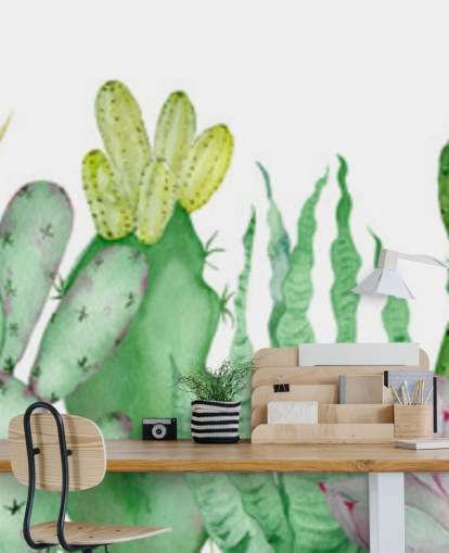 watercolour cacti wallpaper watercolour cacti wallpaper