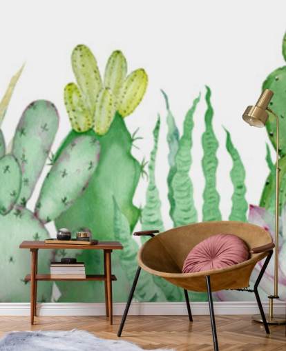 papier peint cactus aquarelle papier peint cactus aquarelle
