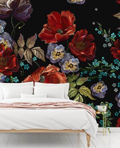 Dark Poppies Poppy Wallpaper Dark Poppies Poppy Wallpaper