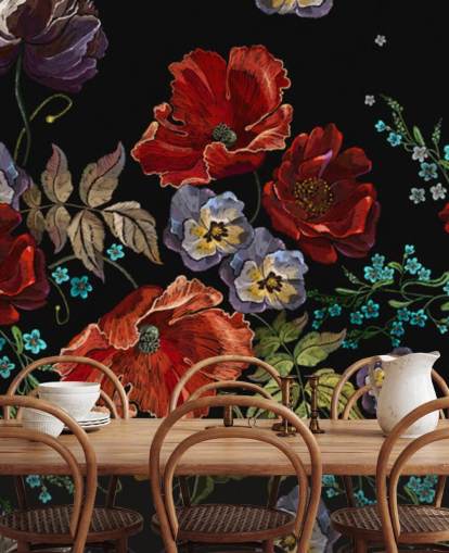 Dunkle Mohnblumen Poppy Hintergrundbild