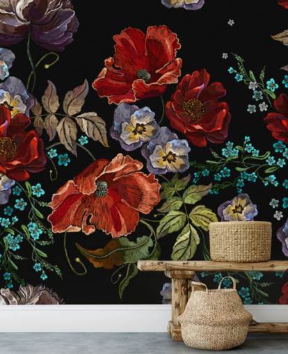 Dunkle Mohnblumen Poppy Hintergrundbild