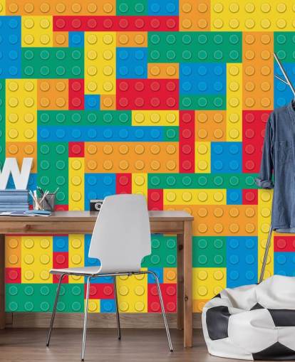 Papel de Parede Colorido Lego