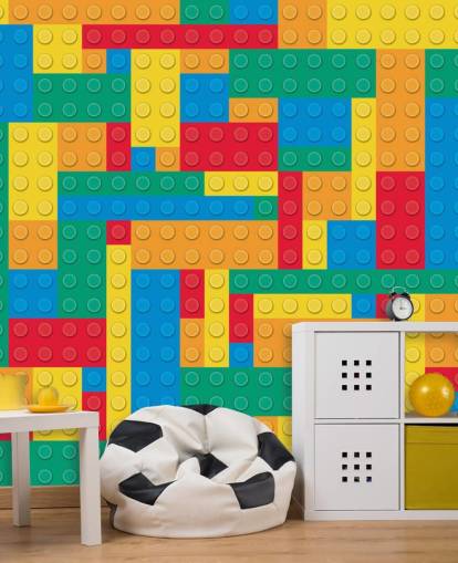 Papel de Parede Colorido Lego