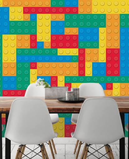 Papier peint coloré Lego Blocks