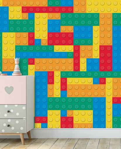 Kleurrijk Lego Blocks behang Kleurrijk Lego Blocks behang