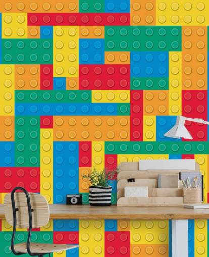 Papel de Parede Colorido Lego