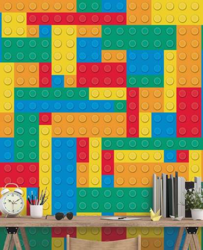 Kleurrijk Lego Blocks behang