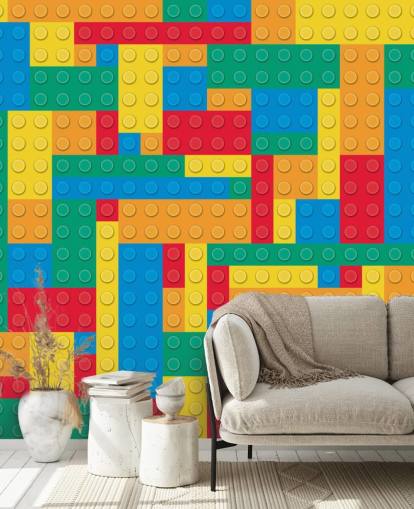 Kleurrijk Lego Blocks behang