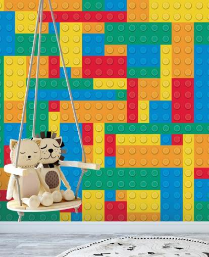 Kleurrijk Lego Blocks behang