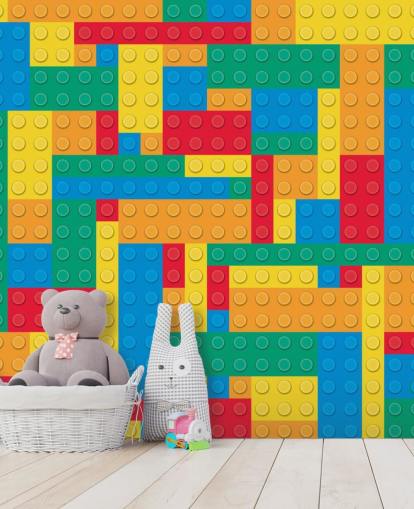 Papel de Parede Colorido Lego