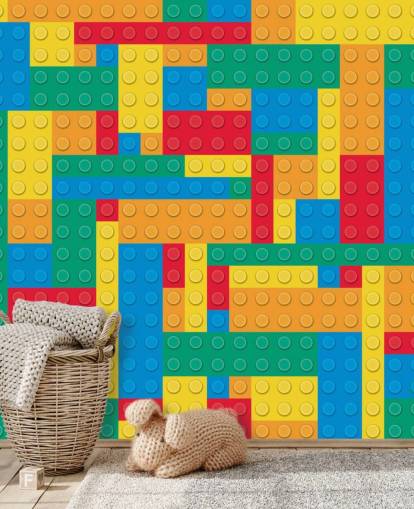 Kleurrijk Lego Blocks behang Kleurrijk Lego Blocks behang