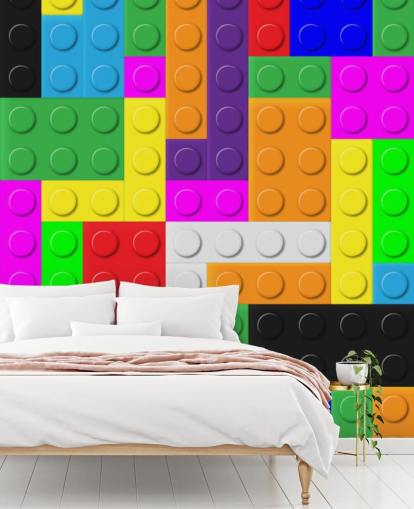 Colourful Bricks Wallpaper