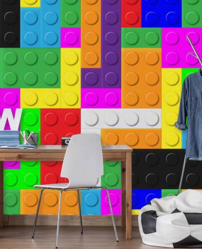 Colourful Bricks Wallpaper