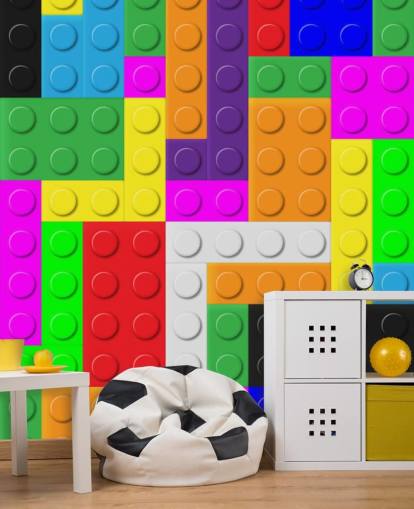 Bunte Bricks Tapete