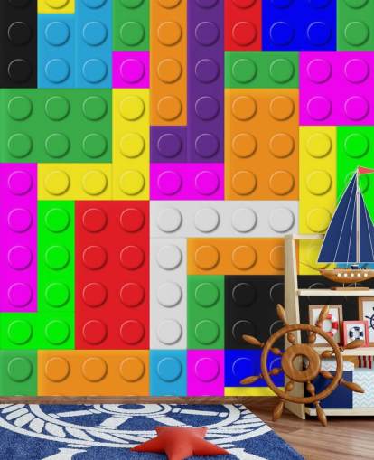 Bunte Bricks Tapete