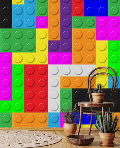 Colourful Bricks Wallpaper