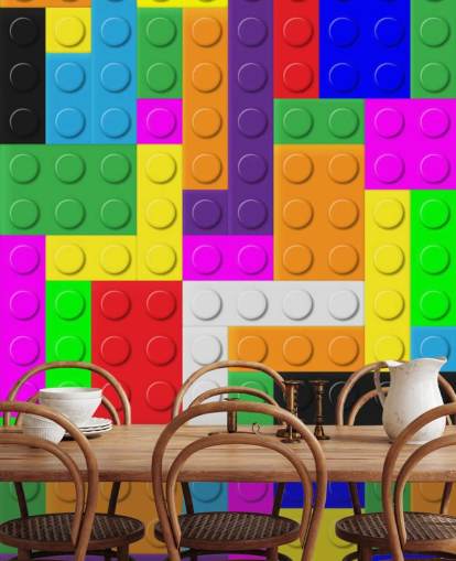 Colourful Bricks Wallpaper