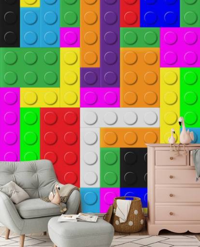 Colourful Bricks Wallpaper