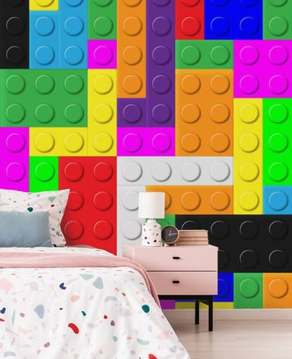 Bunte Bricks Tapete