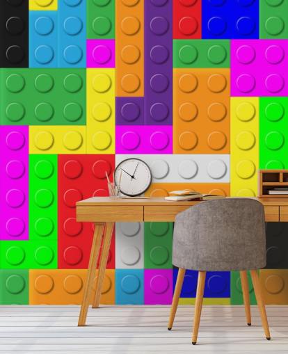 Colourful Bricks Wallpaper